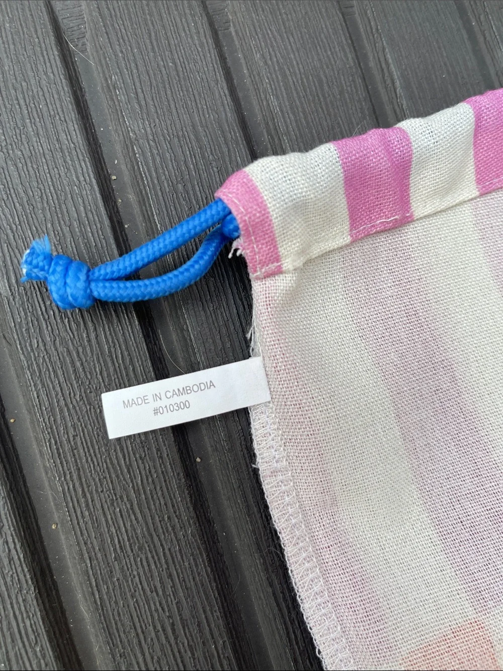 Ipsy - Striped Pink and Orange Makeup Bag